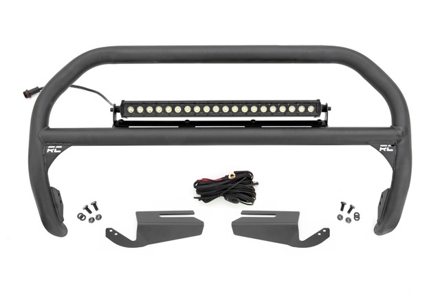 51101 - : Nudge Bar | 20 Inch Black Single Row LED | OE Modular Steel | | Ford Bronco (21-25) for Rough Country Image
