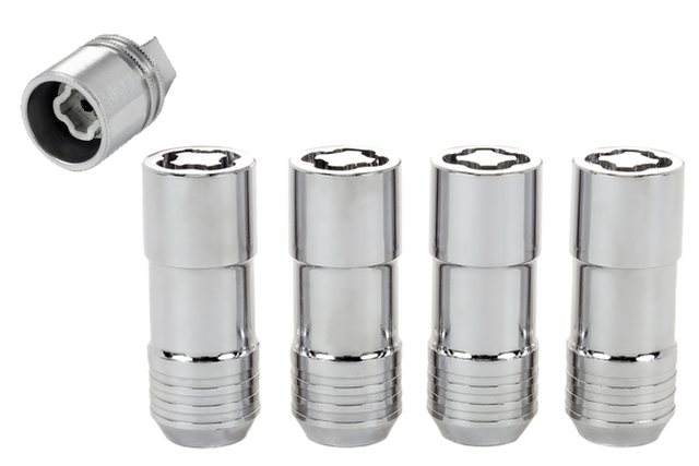 EK4Z1A043A - : Wheel Locks - Chrome Plated For Exposed Lugs for Ford: E-Transit, Expedition, F-150, F-150 Lightning, Mustang, Mustang Mach-E, Transit-150, Transit-250, Transit-350, Transit-350 HD | Lincoln: Navigator Image