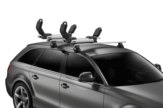 VKB3Z7855100Z - : Kayak Carrier with Lift-Assist - Thule for Ford: Bronco, Bronco Sport, Escape, Explorer, F-150, Maverick, Ranger | Lincoln: Aviator Image