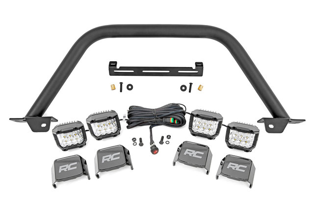 51115 - : Safari Bar | 3" OSRAM (Quad) | Wide | OE Modular Steel | Ford Bronco (21-25) for Rough Country Image