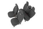 91012 - : Seat Covers | Front and Rear w/ Armrest | Fits Jeep Wrangler Unlimited 4WD (18-25) for Rough Country Image