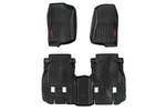 M60112 - : Floor Mats | FR &amp; RR | 4 Door | Fits Jeep Wrangler Unlimited 4WD (2018-2025) for Rough Country Image