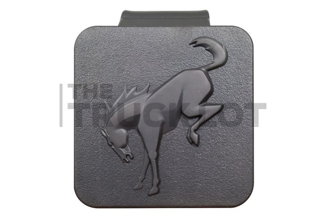 VM2DZ17F000C - : Hitch Receiver Plug, Rubber - Bronco Logo for Ford: Bronco, Bronco Sport Image