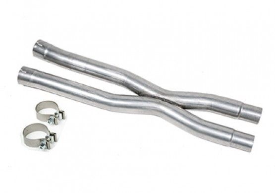 422046 - : Roush 2015-2026 Mustang GT 5.0L Coyote V8 Resonator Delete X-Pipe for ROUSH Performance Image