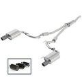 M5200M4SFA - : 2015-23 Mustang 2.3 Sport Exhaust System Manual Transmission - Carbon Fiber Tip for Ford Performance Image