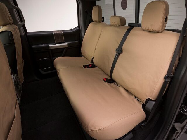 VKC3Z2663812E - : Seat Covers - Crew Cab, Rear Row, 60/40 Folding W/O Armrest, Taupe for Ford Image