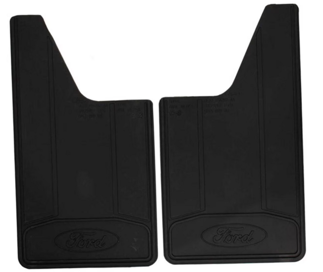 FL3Z16A550D - : Premium Flat Splash Guards With Ford Logo - Black for Ford: F-150 Image