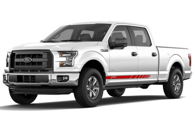 VML3Z6320000E - : F150 Speed Stripe Kit - Red &amp; Black for Ford: F-150 Image