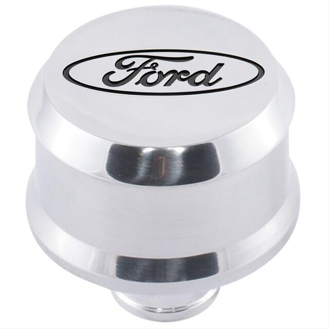 302438 - : "Ford" Slant Edge Breather Polished for Ford Performance Image