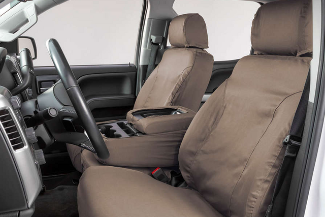 VML3Z25600D20C - : F150 - Front Row, 40/20/40 Seat Covers - Taupe for Ford: E-350 Super Duty, E-450 Super Duty, F-150, F-250 Super Duty, F-350 Super Duty, F-450 Super Duty, F-550 Super Duty Image