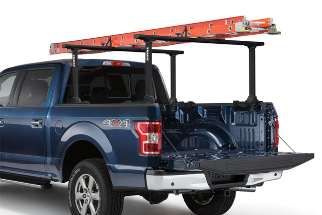 VJL3Z9955100B - : Ladder Rack - Black for Ford: E-350 Super Duty, E-450 Super Duty, F-150, F-250 Super Duty, F-350 Super Duty, F-450 Super Duty, F-550 Super Duty, Ranger Image