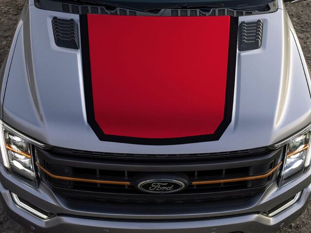VML3Z6320000F - : Hood Cowl Stripe By VISCO, Red / Black for Ford: F-150 Image