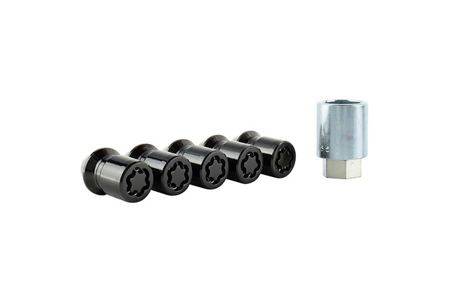 M1A043B5 - Wheels: M12X1.5 Black Security Lug Nut Kit Of 5 for Ford Performance Image