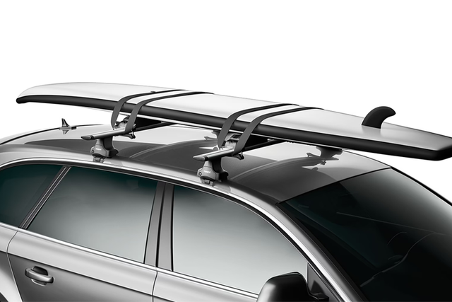 VFT4Z7855100B - : Paddleboard Carrier - Thule for Ford: Bronco, Bronco Sport, C-Max, E-350 Super Duty, E-450 Super Duty, EcoSport, Edge, Escape, Expedition, Explorer, F-150, F-250 Super Duty, F-350 Super Duty, F-450 Super Duty, F-550 Super Duty, Fiesta, Flex, Focus, Fusion, Maverick, Mustang Mach-E, Ranger, Transit Connect | Lincoln: MKC, MKX, MKZ, Nautilus, Navigator Image