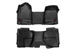 M21142 - : Floor Mats | FR &amp; RR | OV Hump | Ext Cb | Fits Chevy/Fits GMC 1500/2500HD/3500HD 2WD/4WD for Rough Country Image