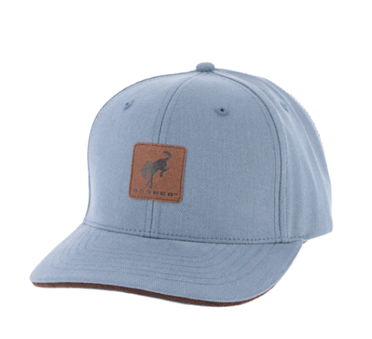 FD200918BLU - : Blue Bronco Buck Leather Patch Slideback Hat for Ford Merchandise Image