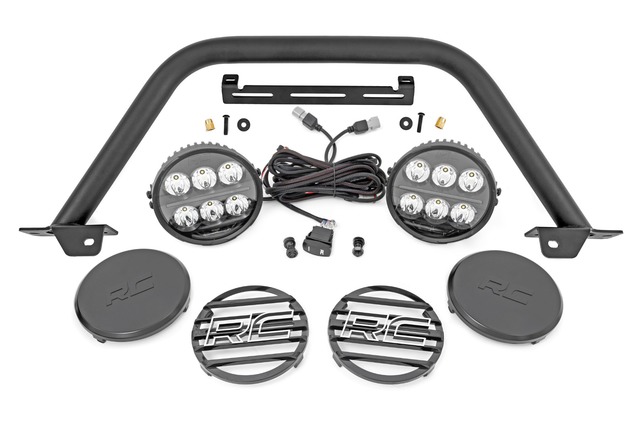 51113 - : Safari Bar | 6.5 Inch Round LED | OE Modular Steel | Ford Bronco 4WD (21-25) for Rough Country Image