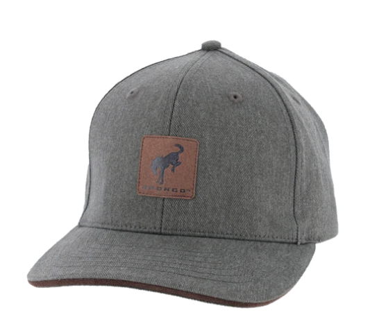 FD200918GRN - : Ford Bronco Buck Leather Patch Hat for Ford Merchandise Image