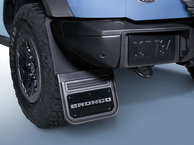 VM2DZ16A550BB - : Splash Guards by Gatorback, Rear Pair, Bronco Text Logo for Ford: Bronco Image