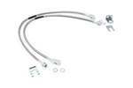 89702 - : Brake Lines | Stainless | FR | 4-6" Lift | Fits Jeep Cherokee XJ/Wrangler TJ/Wrangler Unlimited for Rough Country Image