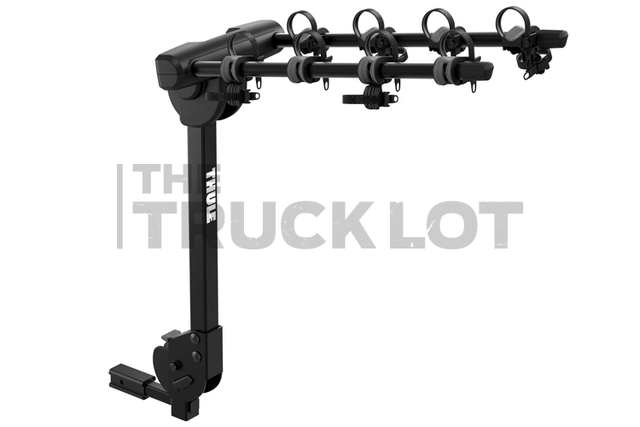 VM1PZ7855100BA - : Hitch-Mount, Quad, Bike Carrier - Thule for Ford: Bronco Sport, E-350 Super Duty, E-450 Super Duty, Edge, Escape, Expedition, Explorer, Explorer Sport Trac, F-150, F-250 Super Duty, F-350 Super Duty, F-450 Super Duty, F-550 Super Duty, Flex, Focus, Maverick, Ranger, Taurus X, Transit Connect | Lincoln: Aviator, Corsair, MKC, MKT, MKX, Nautilus, Navigator Image
