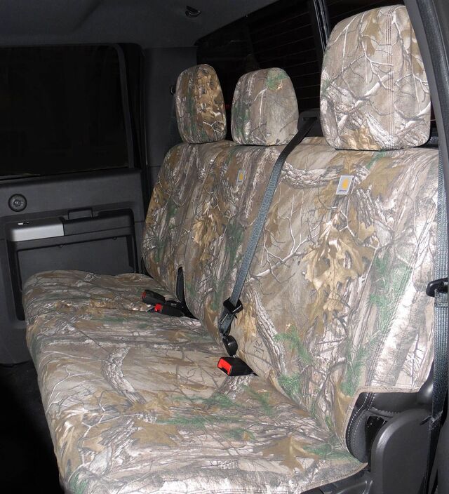 VGL3Z2663812B - : Seat Covers - Realtree Protective By Covercraft, Rear Row, 60/40, W/O Armrest, For SuperCrew, Realtree Brown for Ford: F-150 Image