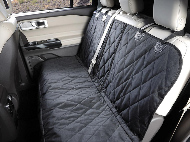 VLB5Z7863812A - : Rear Seat Cover For Pets with Hammock for Ford: Edge, Explorer | Lincoln: Aviator, Nautilus Image
