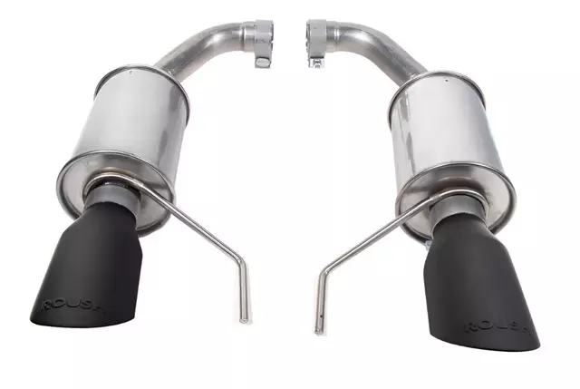 422333BLK - : Roush 2024-2026 Mustang GT &amp; EcoBoost Dual Tip Axle Back Exhaust - Black Tip for ROUSH Performance Image