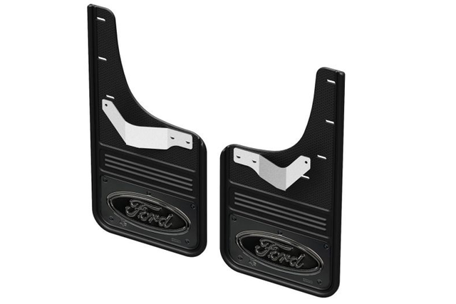 VML3Z16A550NB - : Splash Guards Rear Pair - Gunmetal Ford Logo for Ford: F-150 Image