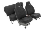 91021A - : Seat Covers | Non Detach Headrest FR and Rear | Fits Jeep Cherokee XJ (84-96) for Rough Country Image