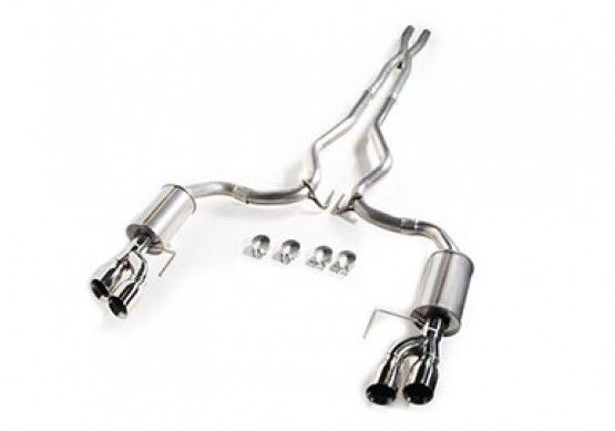 422093 - : Roush 2018-2026 Mustang 5.0L V8 Cat-Back Exhaust Kit (Quad Tip Non-Active) for ROUSH Performance Image