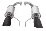422333BLK - : Roush 2024-2026 Mustang GT &amp; EcoBoost Dual Tip Axle Back Exhaust - Black Tip for ROUSH Performance Image