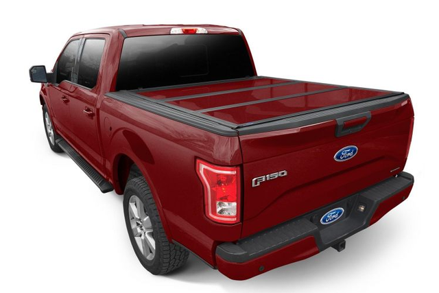 F150TRIFOLDPAINTED65 - : F150 Tonneau Cover, Hard Tri-Folding Flush Mount (Paint-Matched) - 6.5' Bed for Ford Image