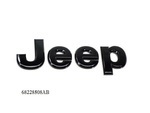 68228508AB - : 2014-18 JEEP WRANGLER FRONT GRILLE GLOSS BLACK "JEEP" NAMEPLATE 68228508AB for Mopar Image