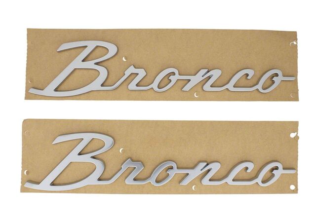 M1447BSS - : 2021-2025 "BRONCO" SCRIPT EMBLEM KIT -SILVER for Ford Performance Image