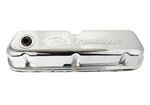 302070 - : FORD RACING EMBOSSED LOGO STAMPED STEEL VALVE COVERS CHROME for Ford Performance Image