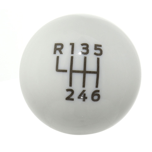 M7213M8B - : 2015-2025 MUSTANG BULLITT? WHITE SHIFT KNOB for Ford Performance Image