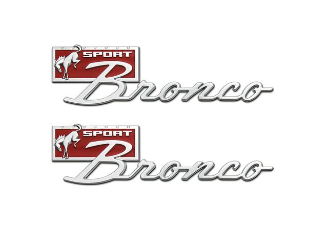 M1447BSPRT - : 2021-2025 BRONCO SPORT SCRIPT FENDER BADGE KIT for Ford Performance Image