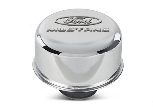 302220 - : FORD MUSTANG LOGO AIR BREATHER CAP - CHROME for Ford Performance Image