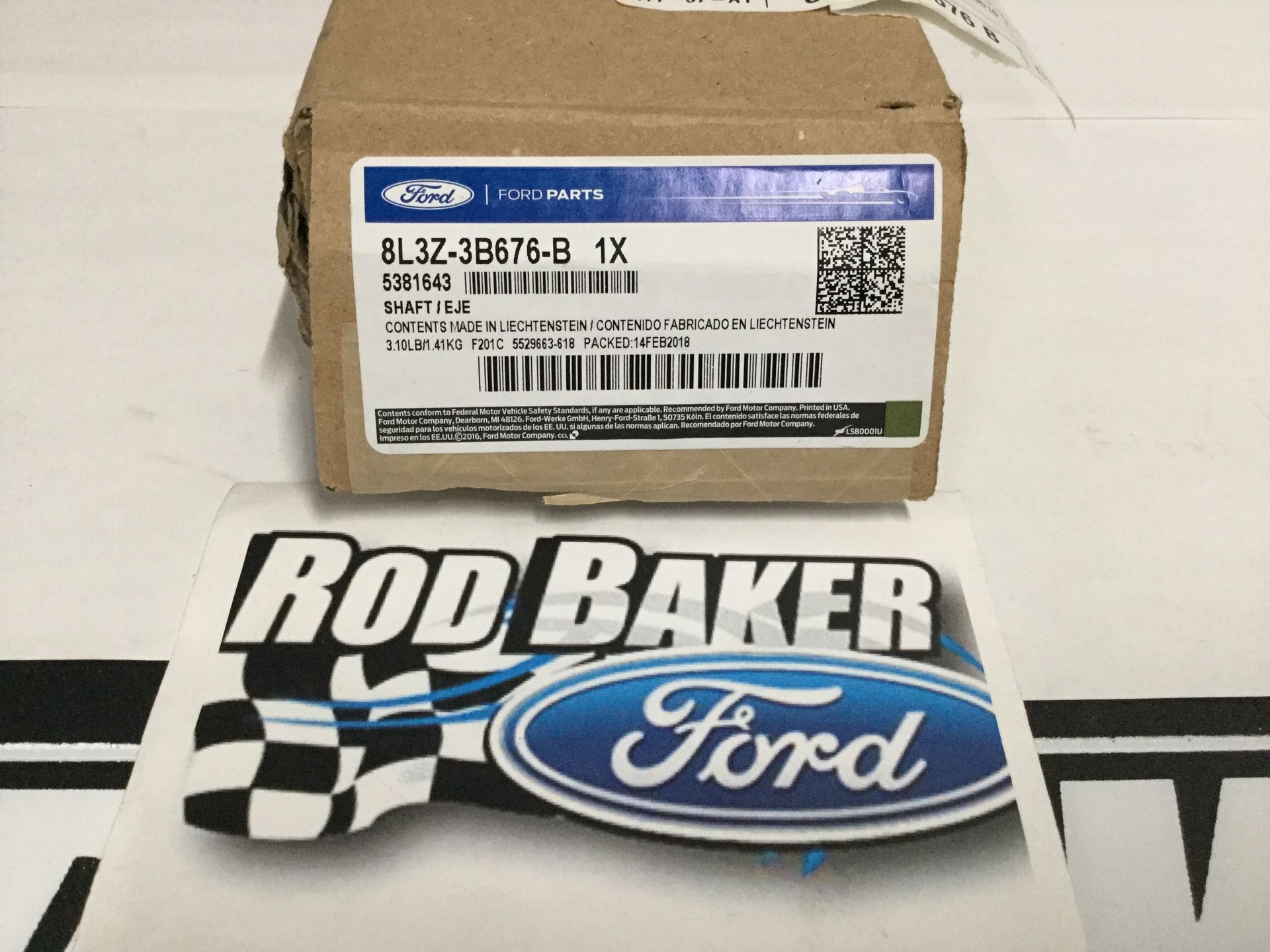 8L3Z3B676B - Steering: Lower Shaft for Ford Image