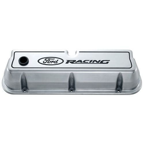 302001 - : FORD RACING LOGO DIE-CAST VALVE COVERS POLISHED for Ford Performance Image