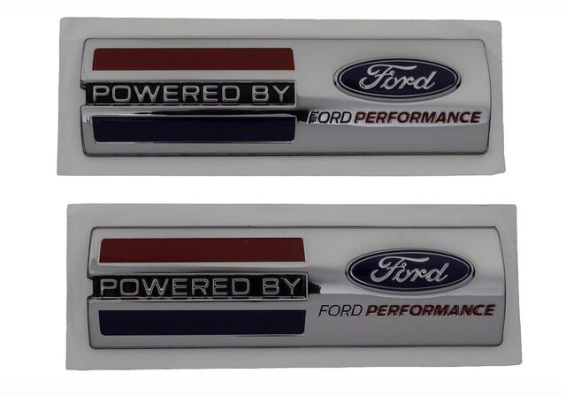M16098PBFP - : POWERED BY FORD PERFORMANCE BADGE FENDER BADGES - SET of 2 for Ford Performance Image