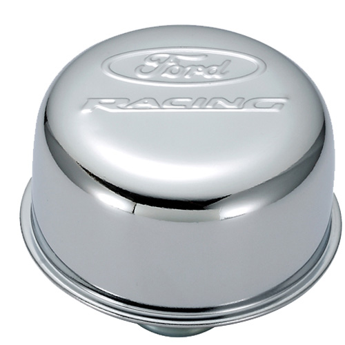 302215 - : FORD RACING LOGO AIR BREATHER CAP: PUSH-IN TYPE CHROME for Ford Performance Image