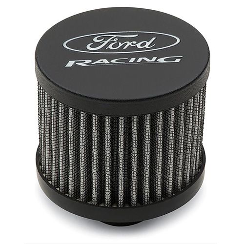 302234 - : "FORD RACING" BREATHER - BLACK CRINKLE FINISH - UNSHIELDED for Ford Performance Image