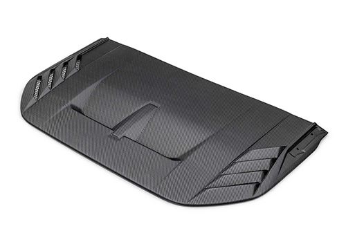 M16628BM - : 2022-2025 BRONCO RAPTOR CARBON FIBER HOOD VENT-MATTE for Ford Performance Image