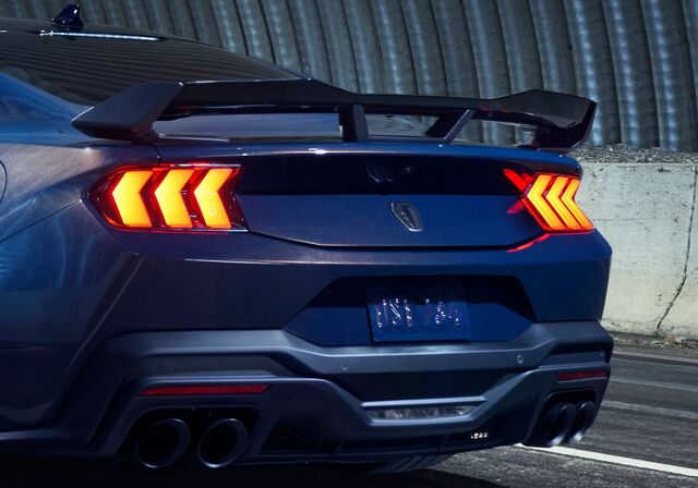 M16600S65PPG - : 2024-2026 MUSTANG PERFORMANCE PACK SPOILER W/ GURNEY FLAP for Ford Performance Image