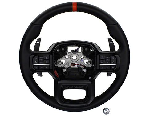 M3600F15B - : 2021-2024 F-150 RAPTOR STEERING WHEEL KIT - BLACK for Ford Performance Image