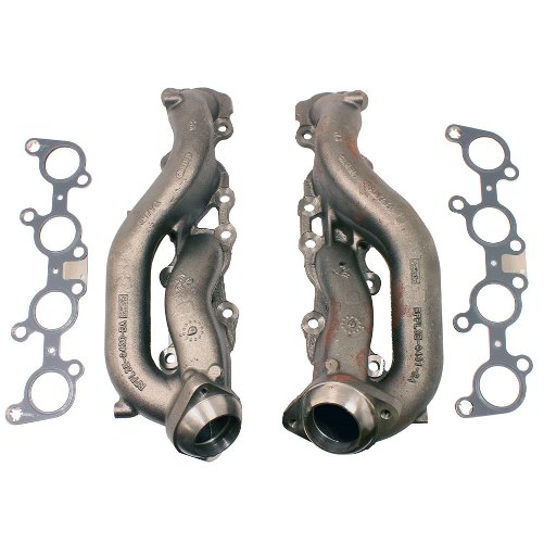 M9430SR50A - : 2011-2023 5.0L Coyote Street Rod Cast Iron Exhaust Manifolds for Ford Performance Image