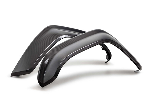 M16268BGF - : 2022-2025 BRONCO RAPTOR CARBON FIBER FRONT FENDER FLARE SET-GLOSS for Ford Performance Image