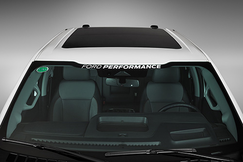M1820WS - : FORD PERFORMANCE F-SERIES WINDSHIELD BANNER - SILVER for Ford Performance Image
